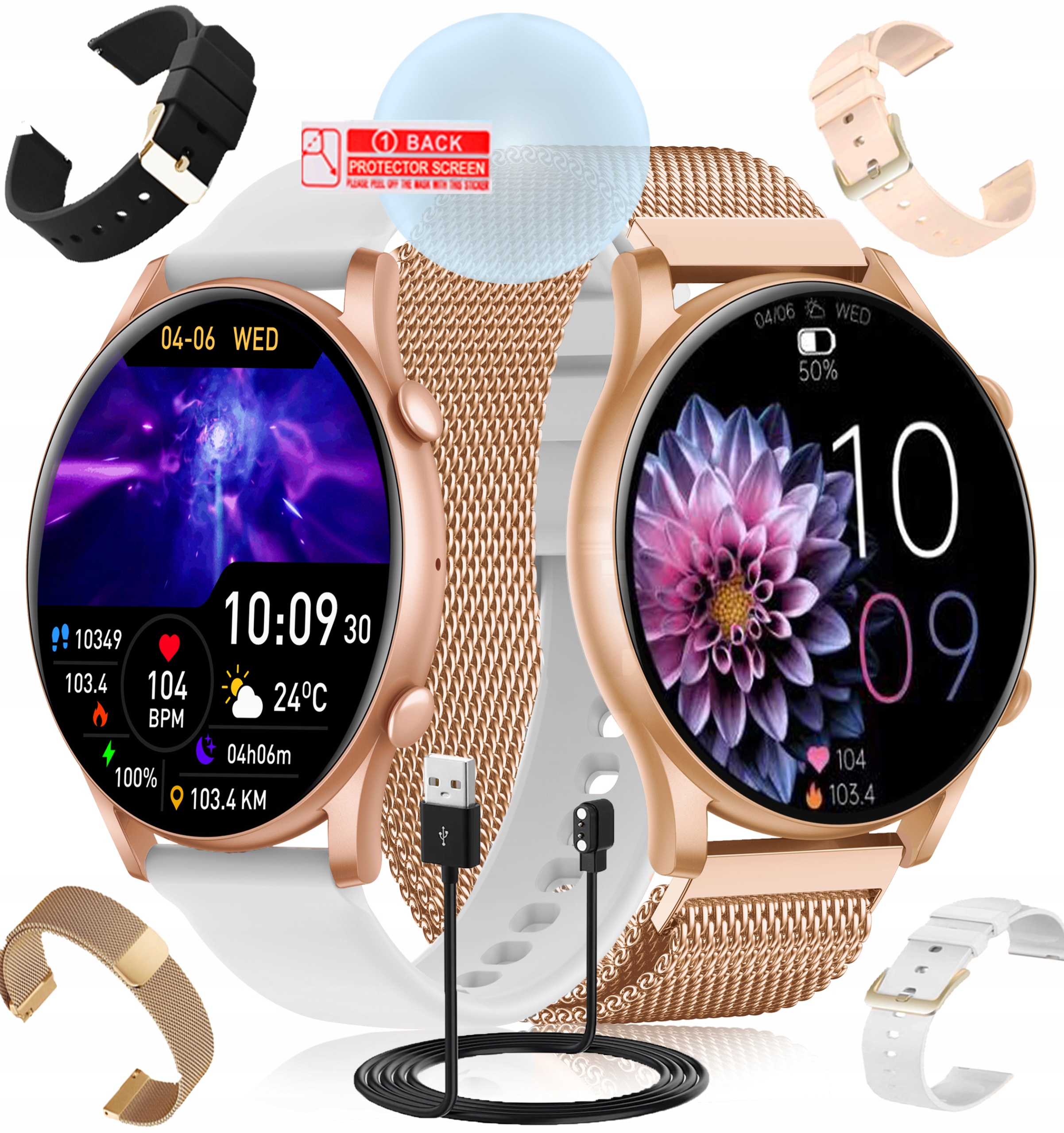 Inteligentné hodinky WonderWatch WonderFit Xi7 Gold, zlaté